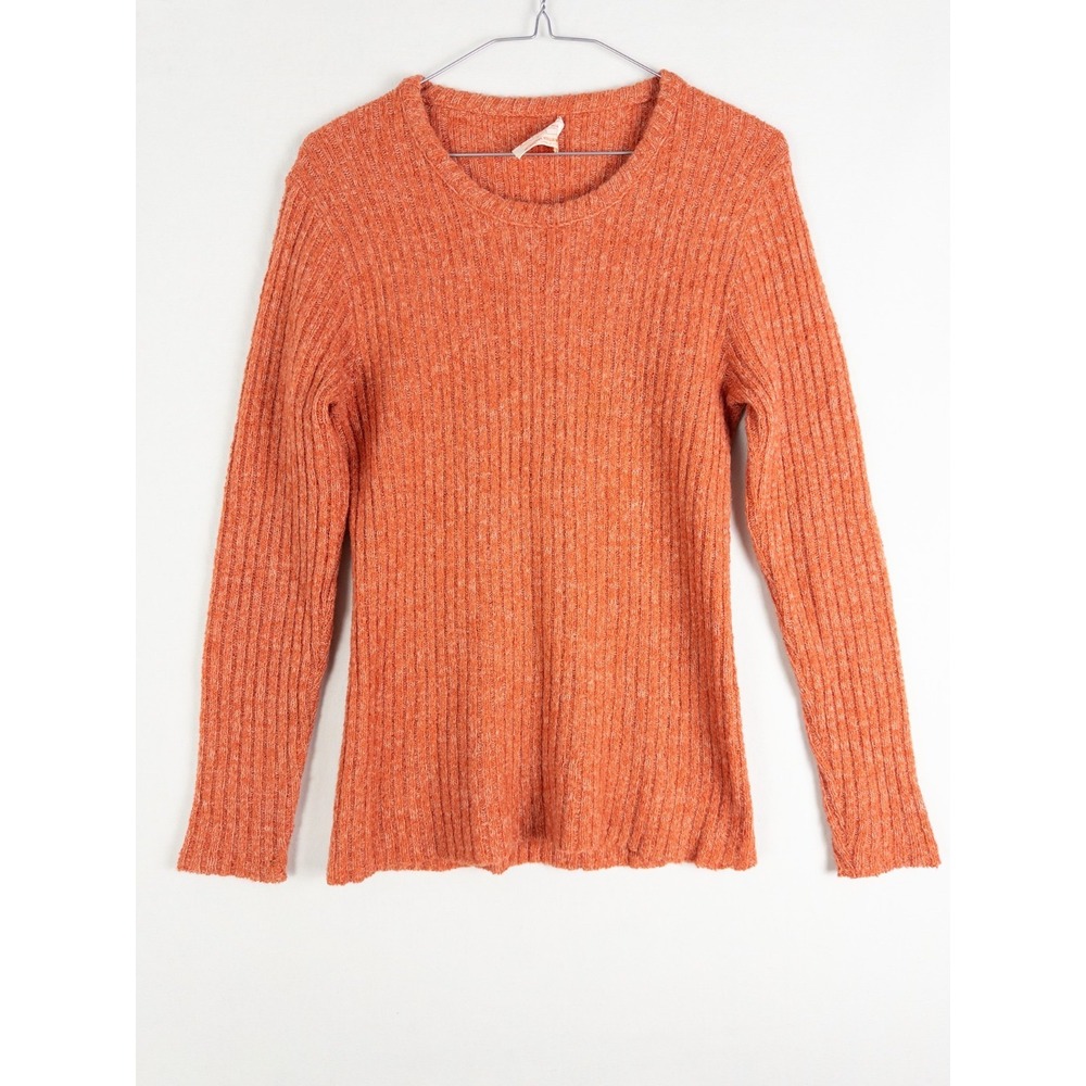 Vintage Pendleton Orange Ribbed Crewneck Sweater 100% wool